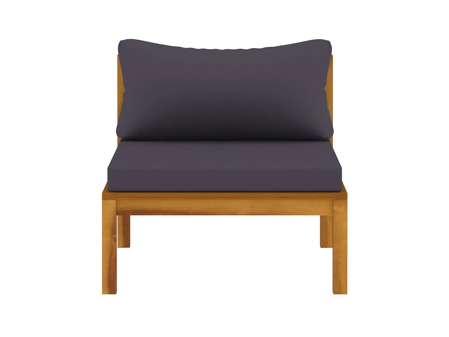 Canapé de jardin à 3 places avec coussin Bois d'acacia massif 3