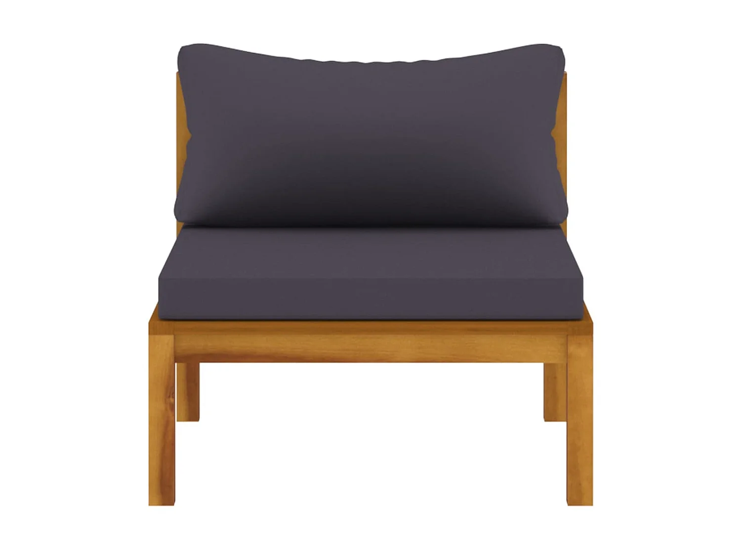 Canapé de jardin à 3 places avec coussin Bois d'acacia massif 3