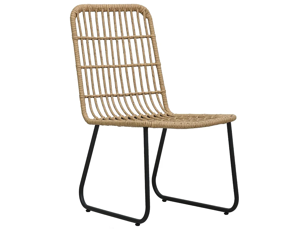 Ensemble à dîner d'extérieur 3 pcs Résine tressée et verre 2