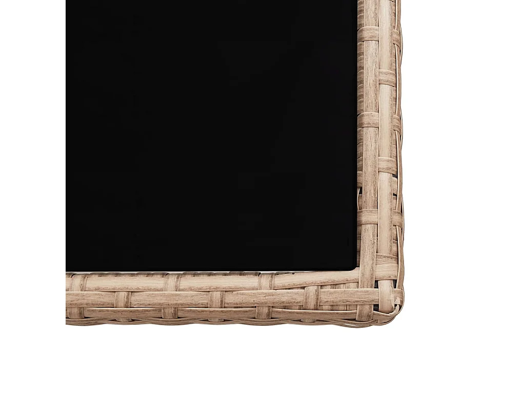 Salon de jardin 5 pcs avec coussins Résine tressée Beige 2