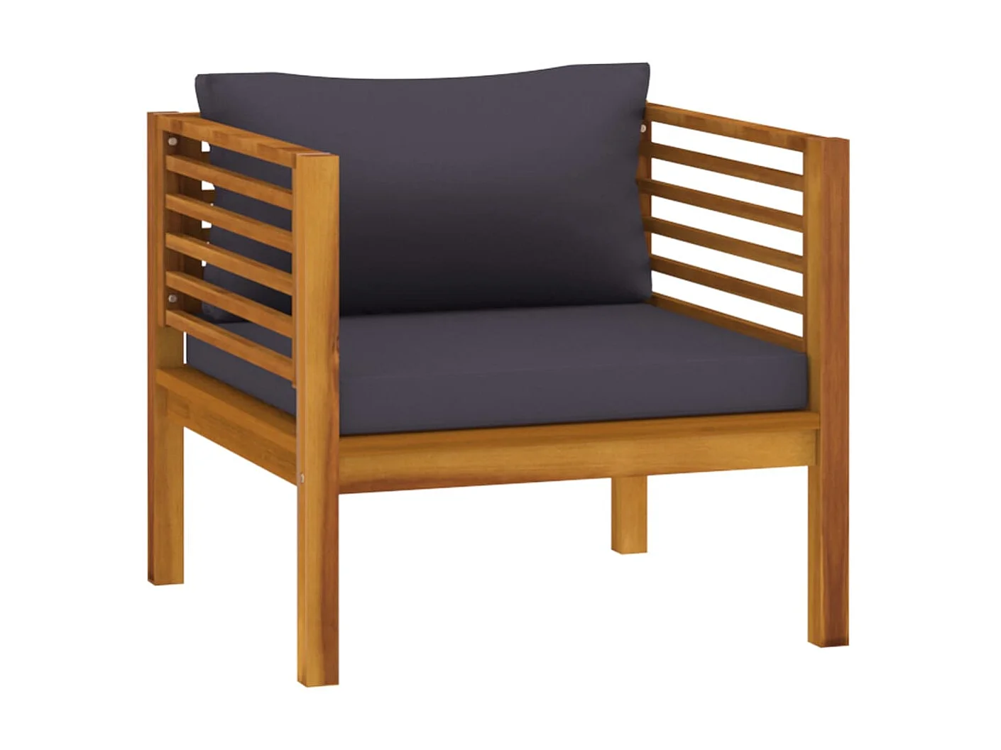 Salon de jardin 5 pcs avec coussin Bois d'acacia solide 13