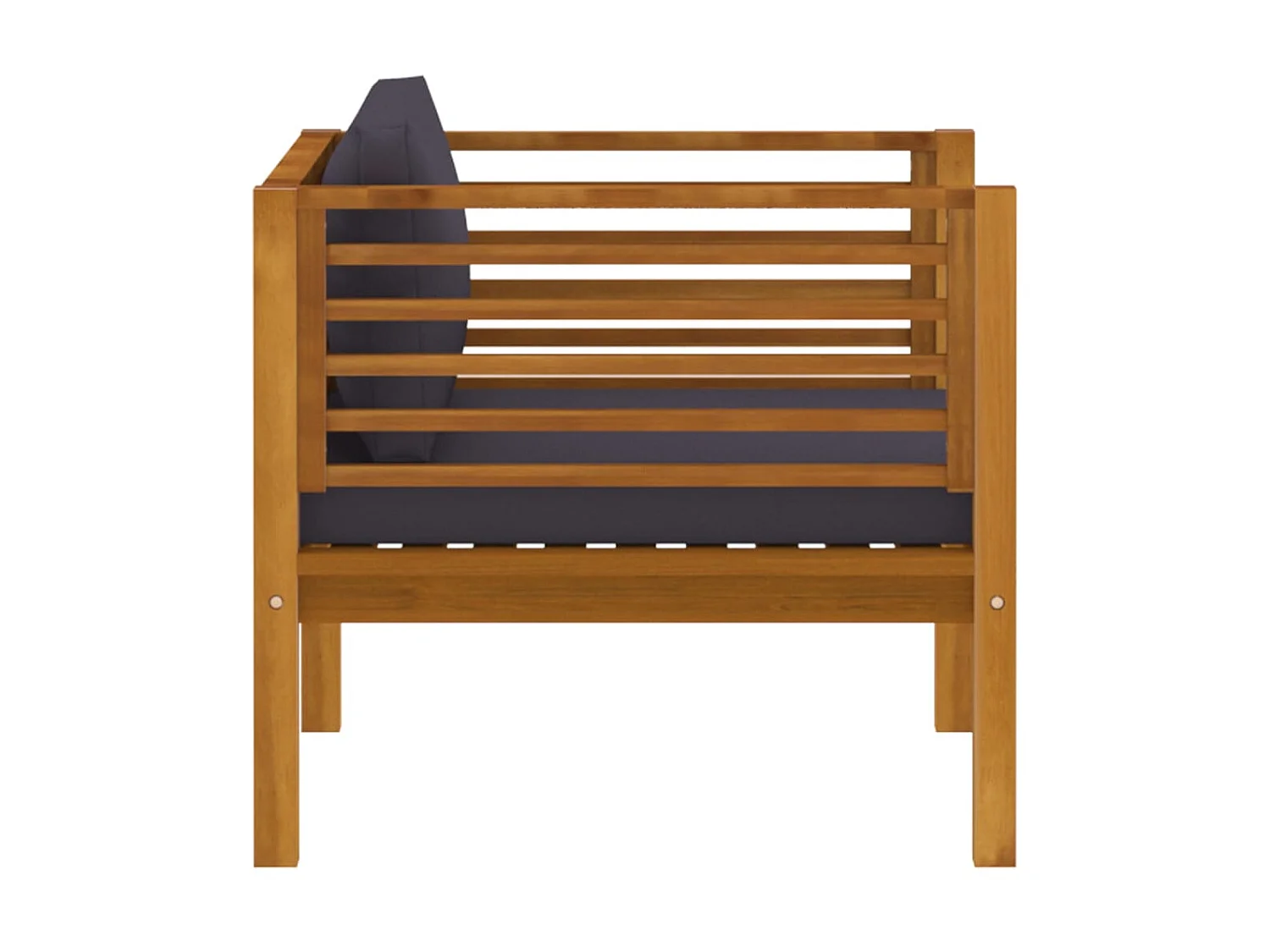 Salon de jardin 5 pcs avec coussin Bois d'acacia solide 13