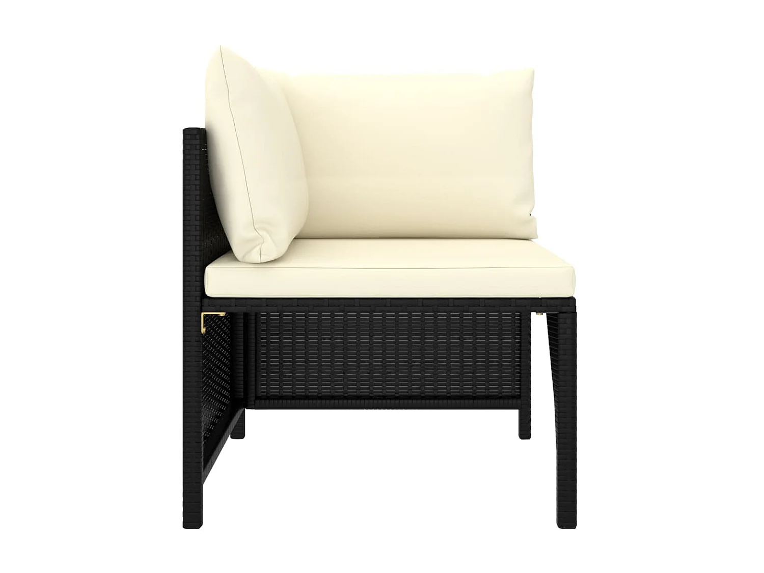 Salon de jardin 5 pcs avec coussins Résine tressée Noir 42