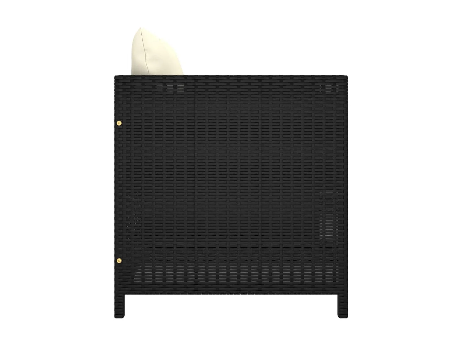 Salon de jardin 5 pcs avec coussins Résine tressée Noir 42