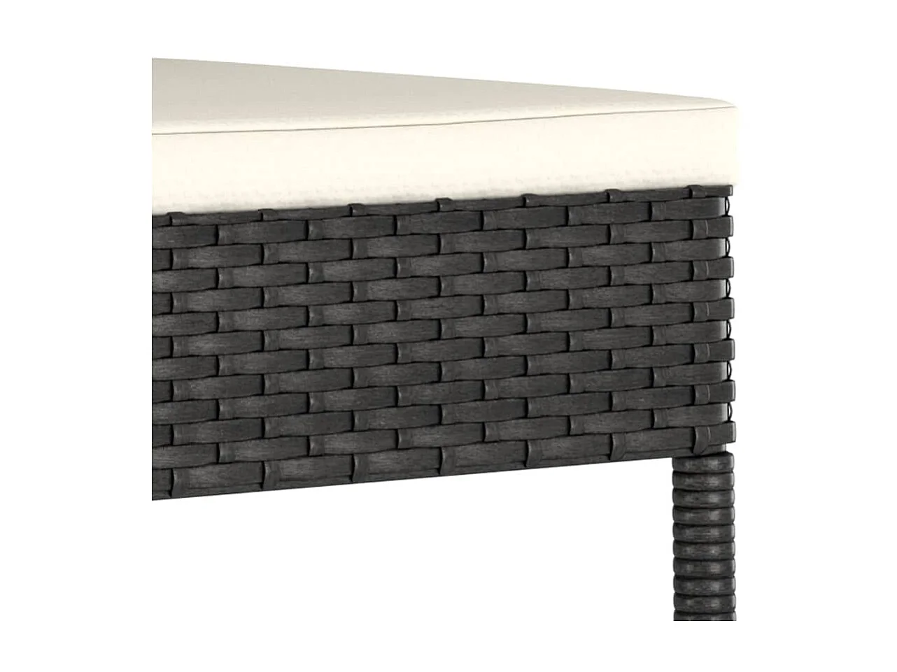 Ensemble de salle à manger de jardin 3 pcs Résine tressée Noir