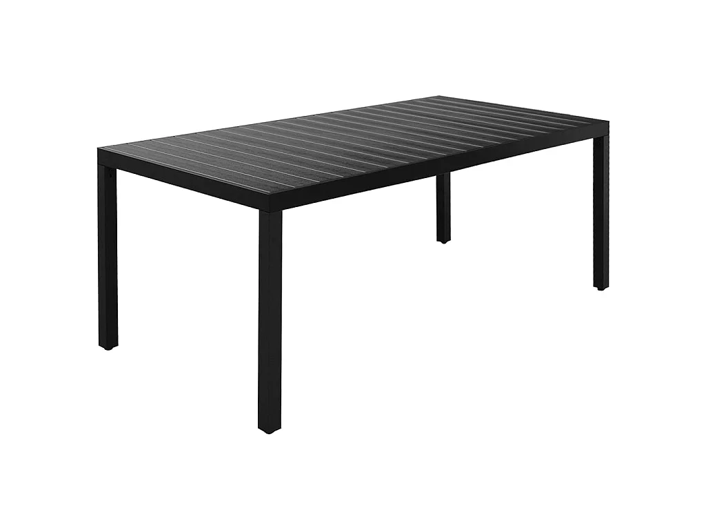 Ensemble de salle à manger de jardin 9 pcs Aluminium Noir