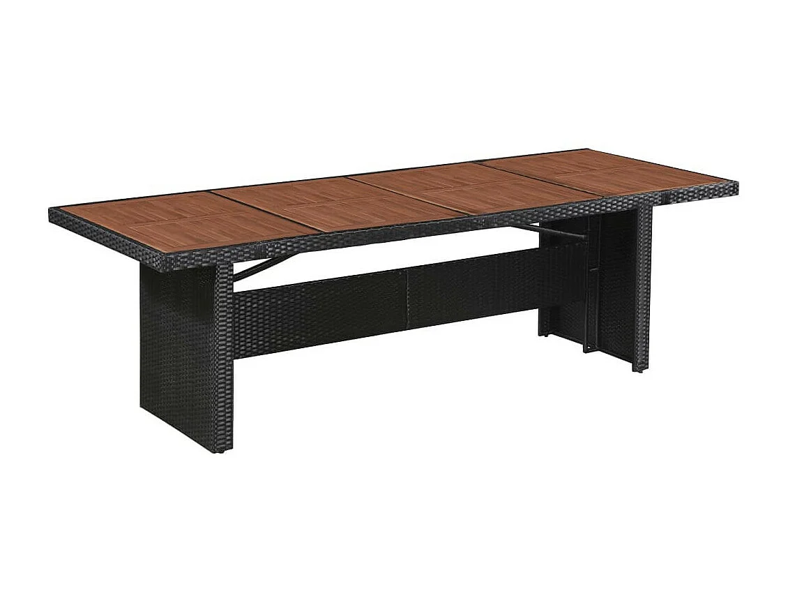 Salon de jardin 9 pcs avec coussins Résine tressée Noir 35