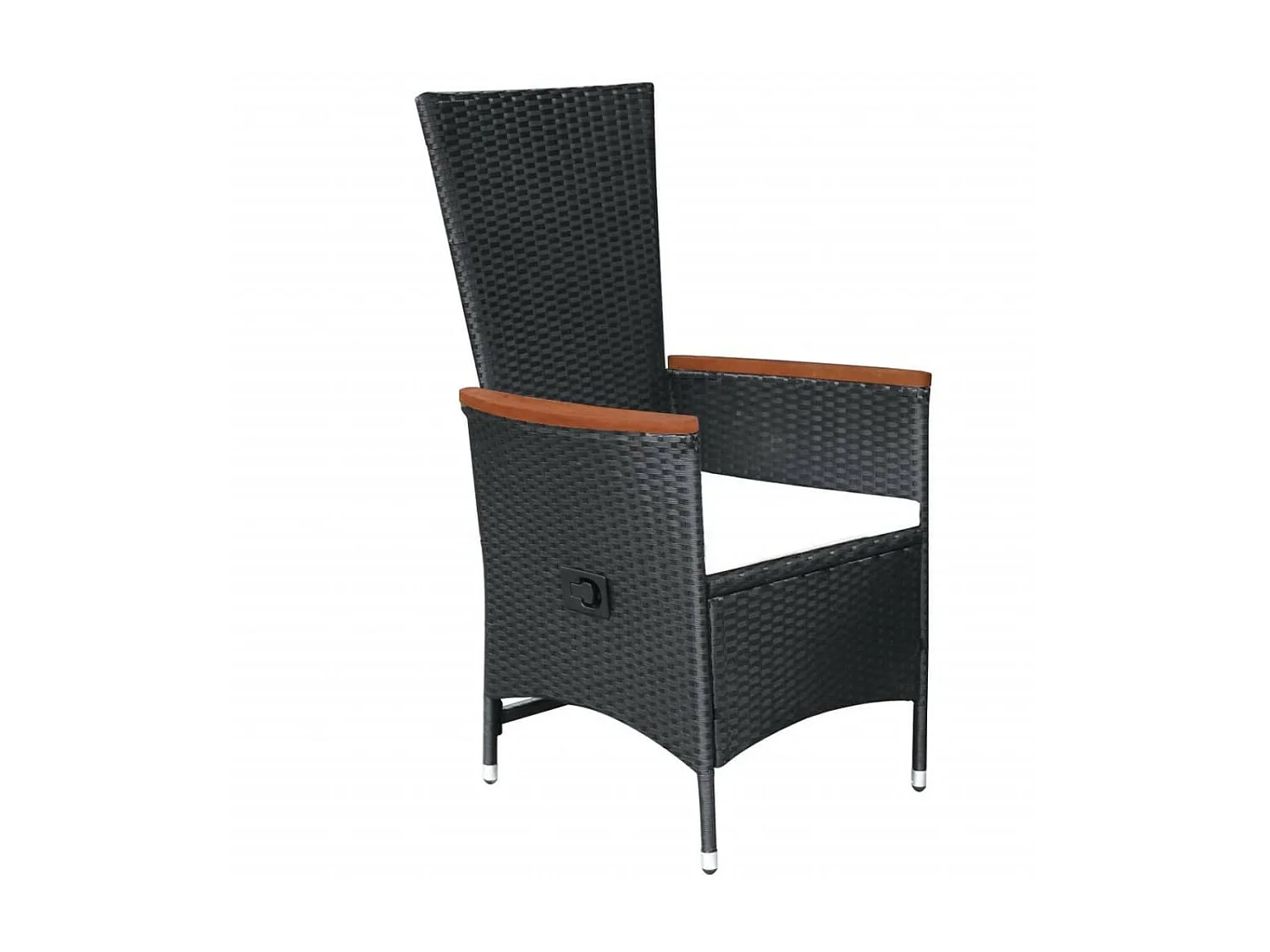 Salon de jardin 9 pcs avec coussins Résine tressée Noir 35