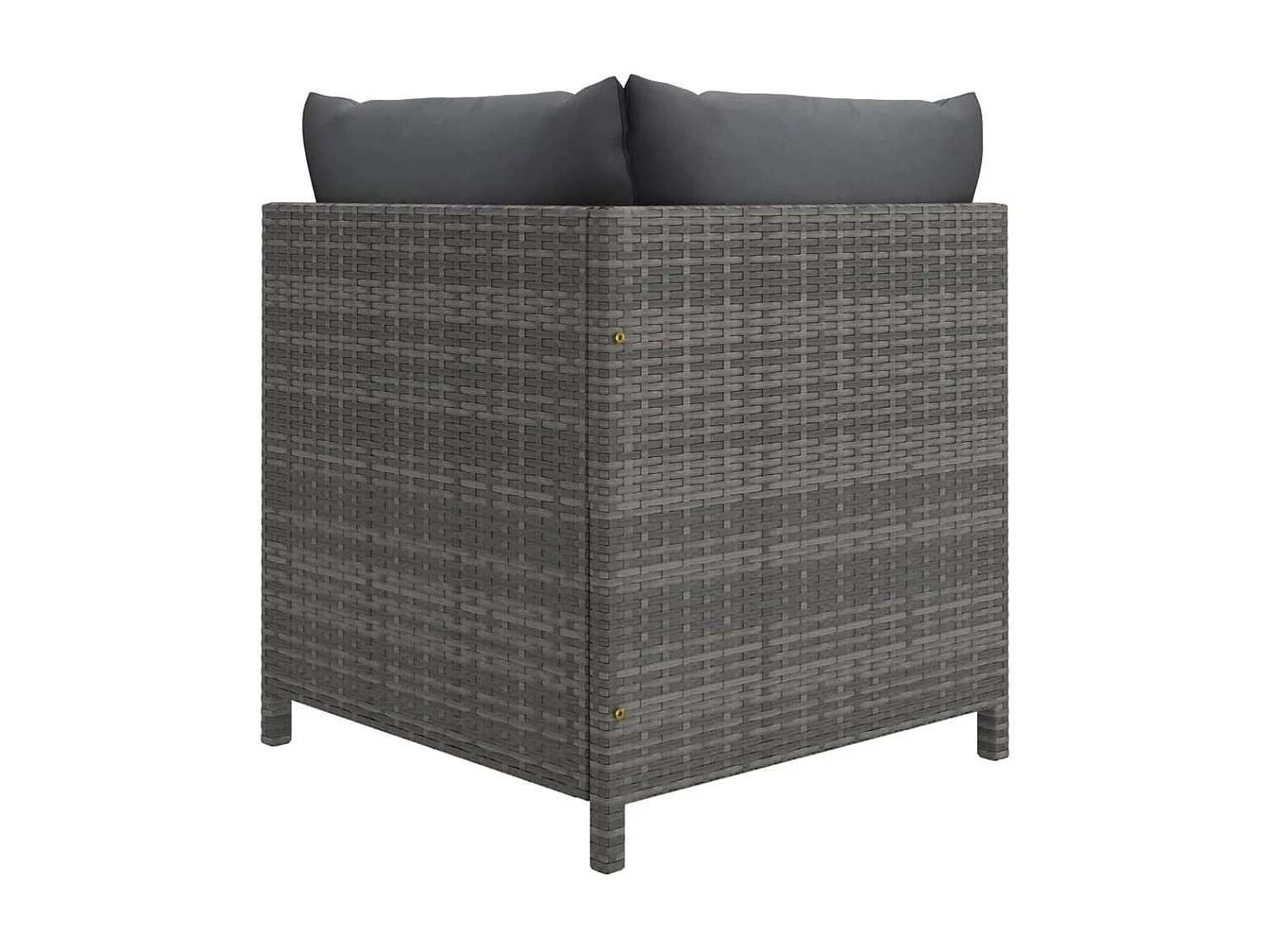 Salon de jardin 10 pcs avec coussins Résine tressée Gris 17