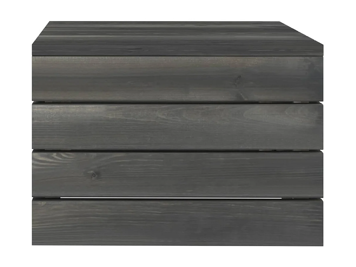 Salon palette de jardin 2 pcs avec coussins Bois de pin massif 5