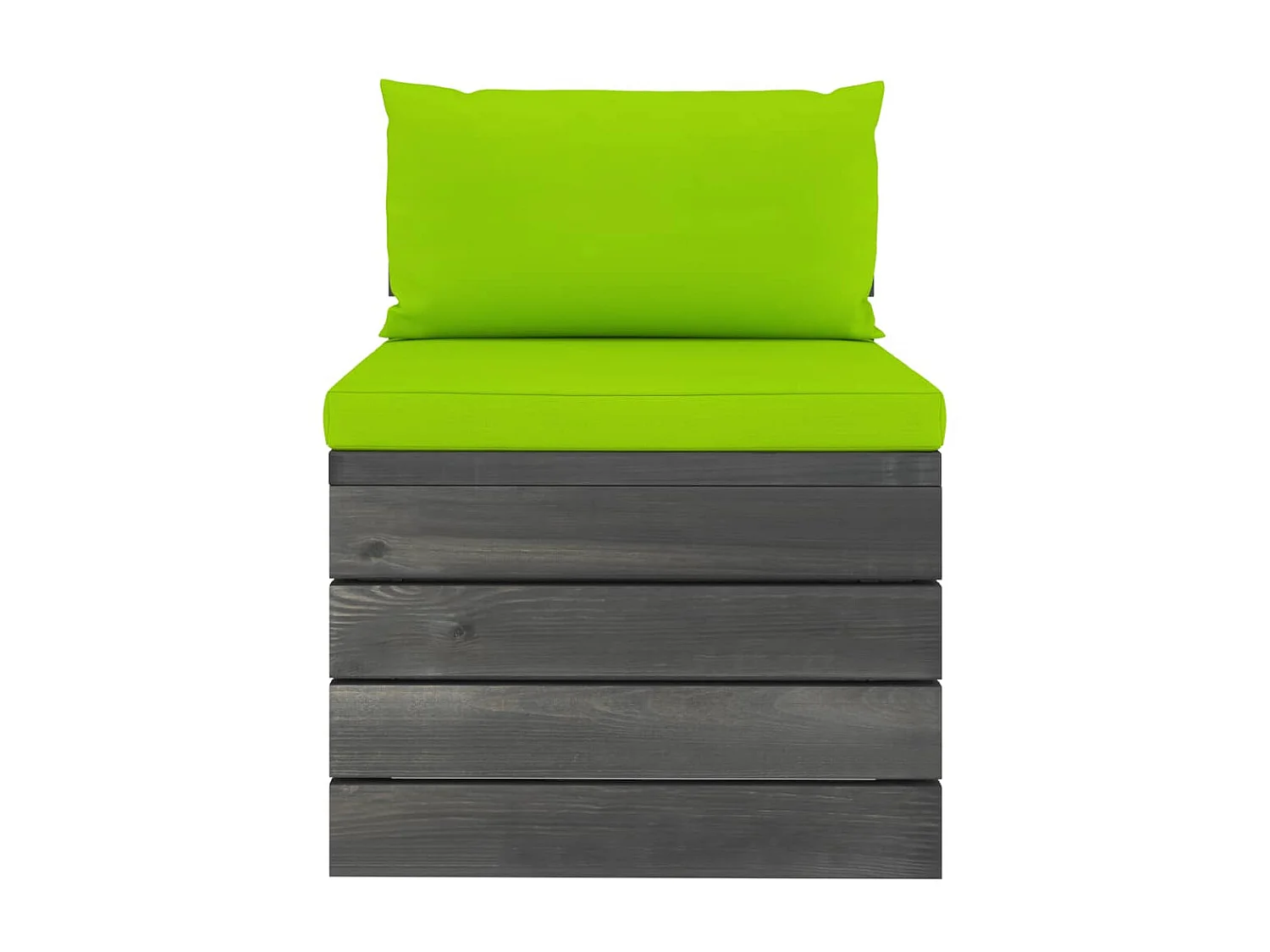 Salon palette de jardin 2 pcs avec coussins Bois de pin massif 5