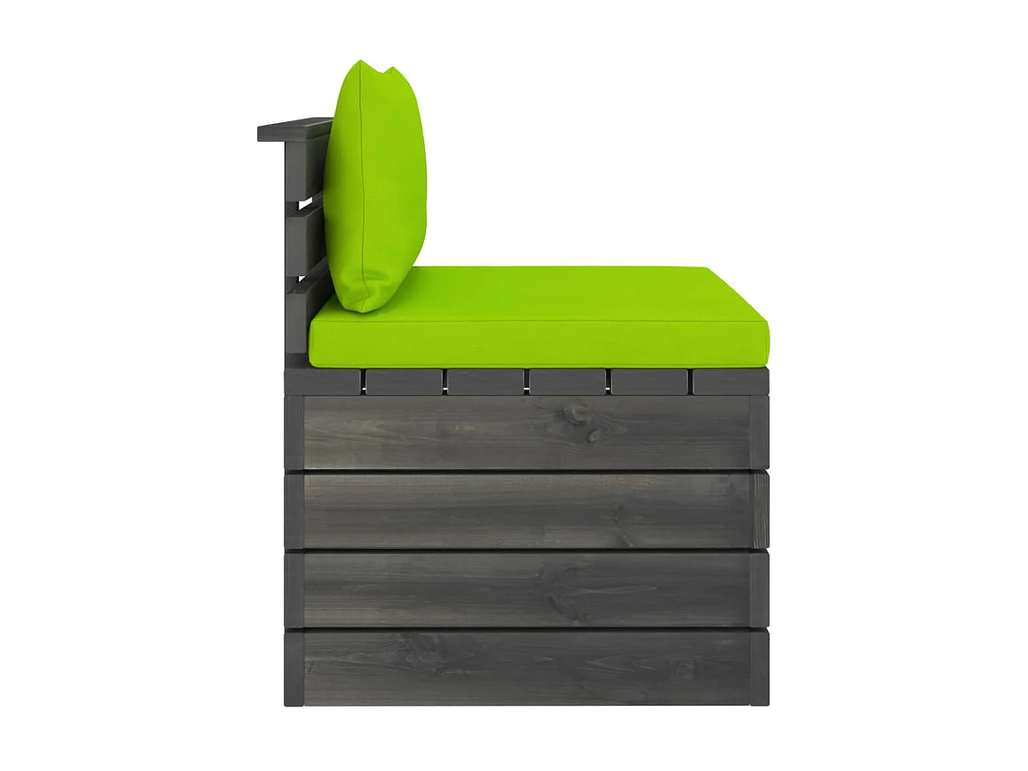 Salon palette de jardin 2 pcs avec coussins Bois de pin massif 5