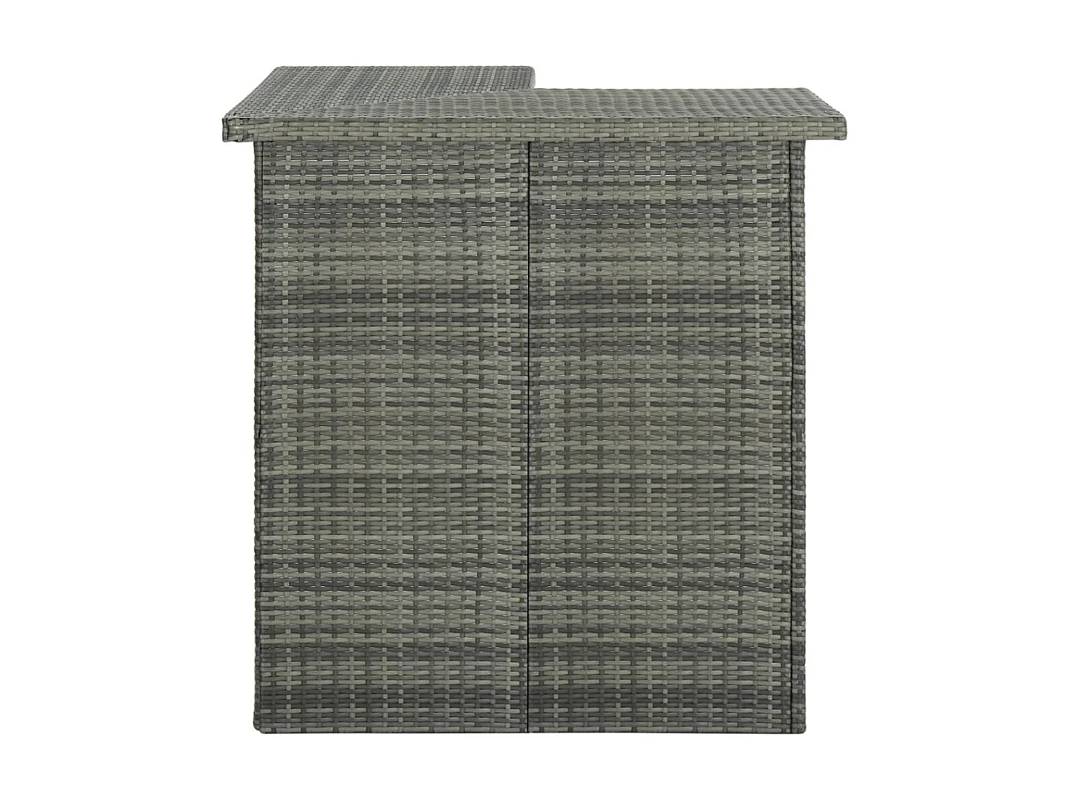 Meuble de bar de jardin 8 pcs avec coussins Résine tressée Gris