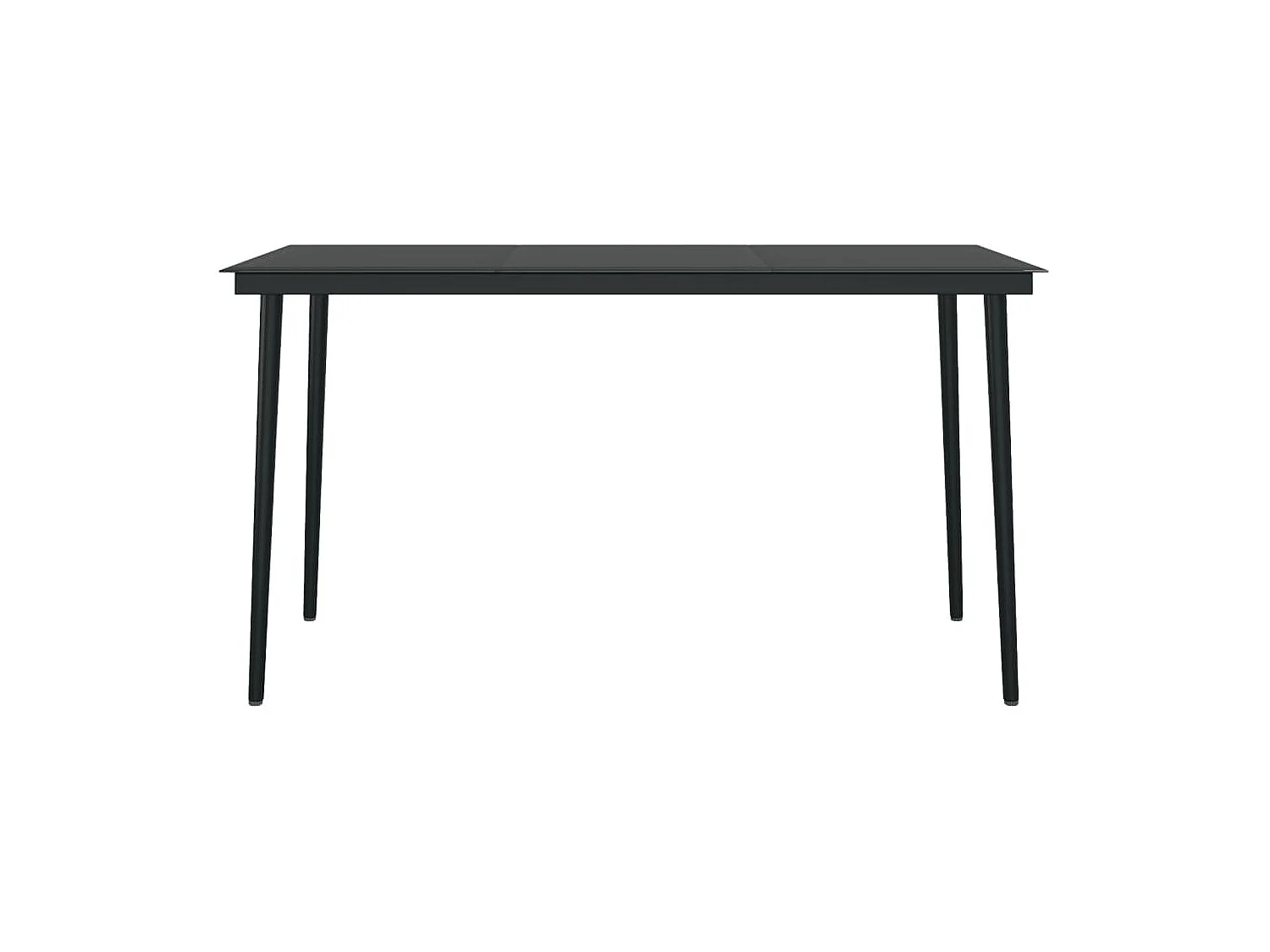 Ensemble de salle à manger de jardin 7 pcs Gris et noir 2