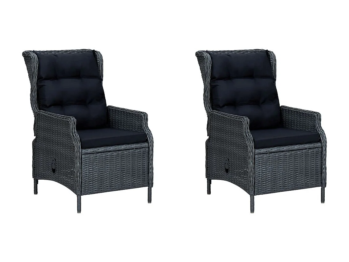 Ensemble de salle à manger de jardin 3 pcs Gris foncé 7