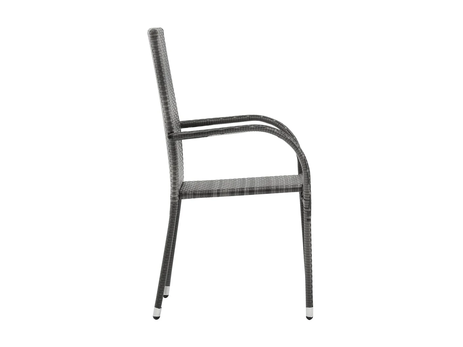 Ensemble de salle à manger de jardin 9 pcs Gris et noir 2