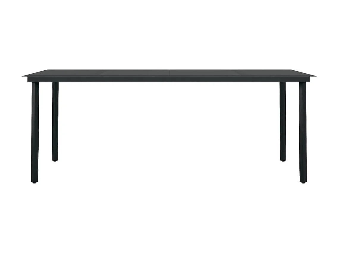 Ensemble de salle à manger de jardin 9 pcs Gris et noir 2