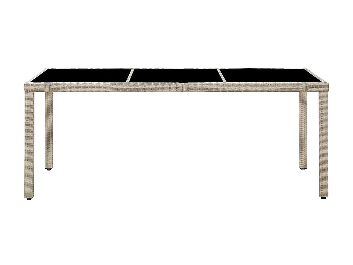 Salon de jardin avec coussins 9 pcs Résine tressée Beige