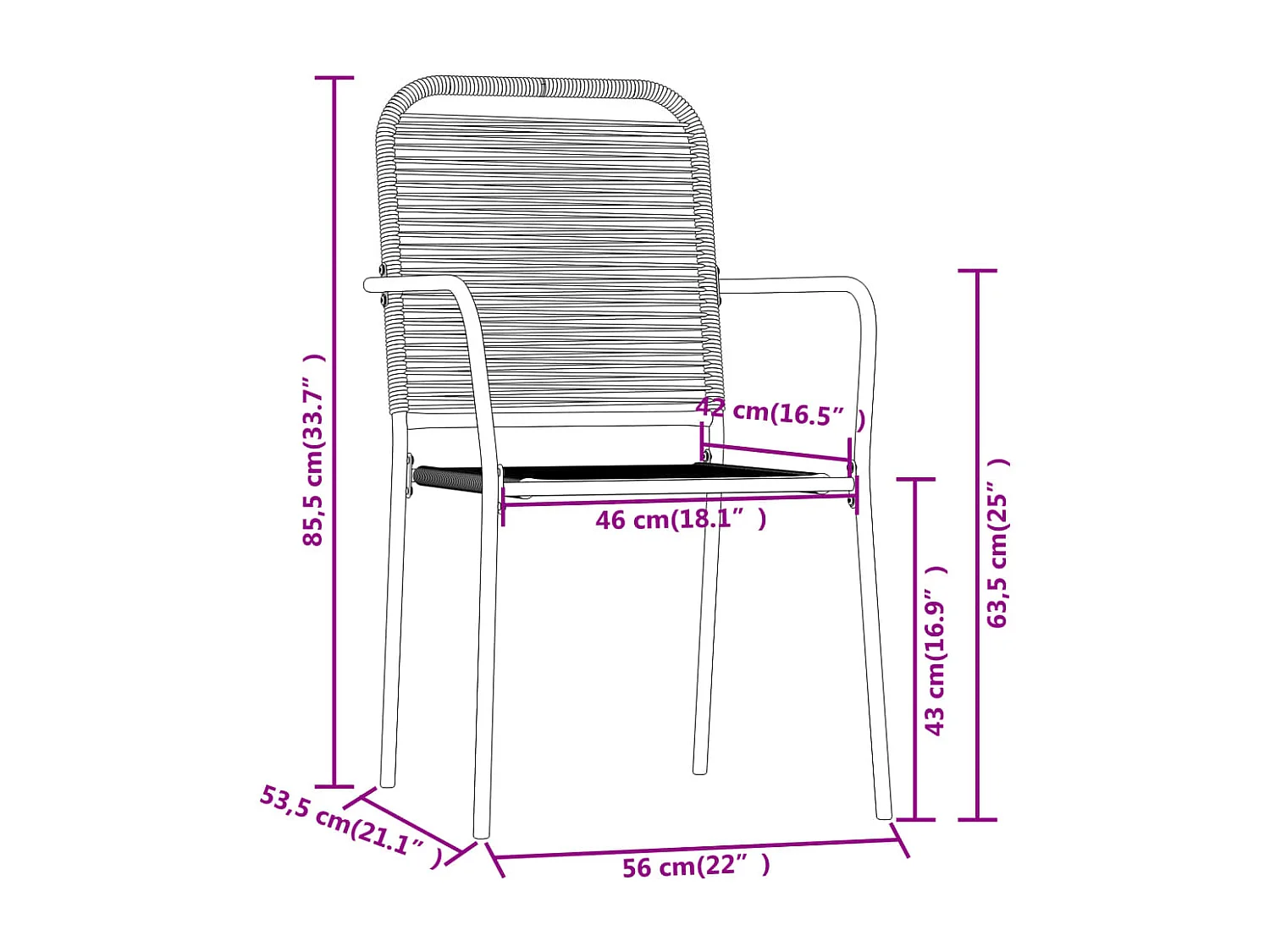 Ensemble de salle à manger de jardin 3 pcs Noir 15