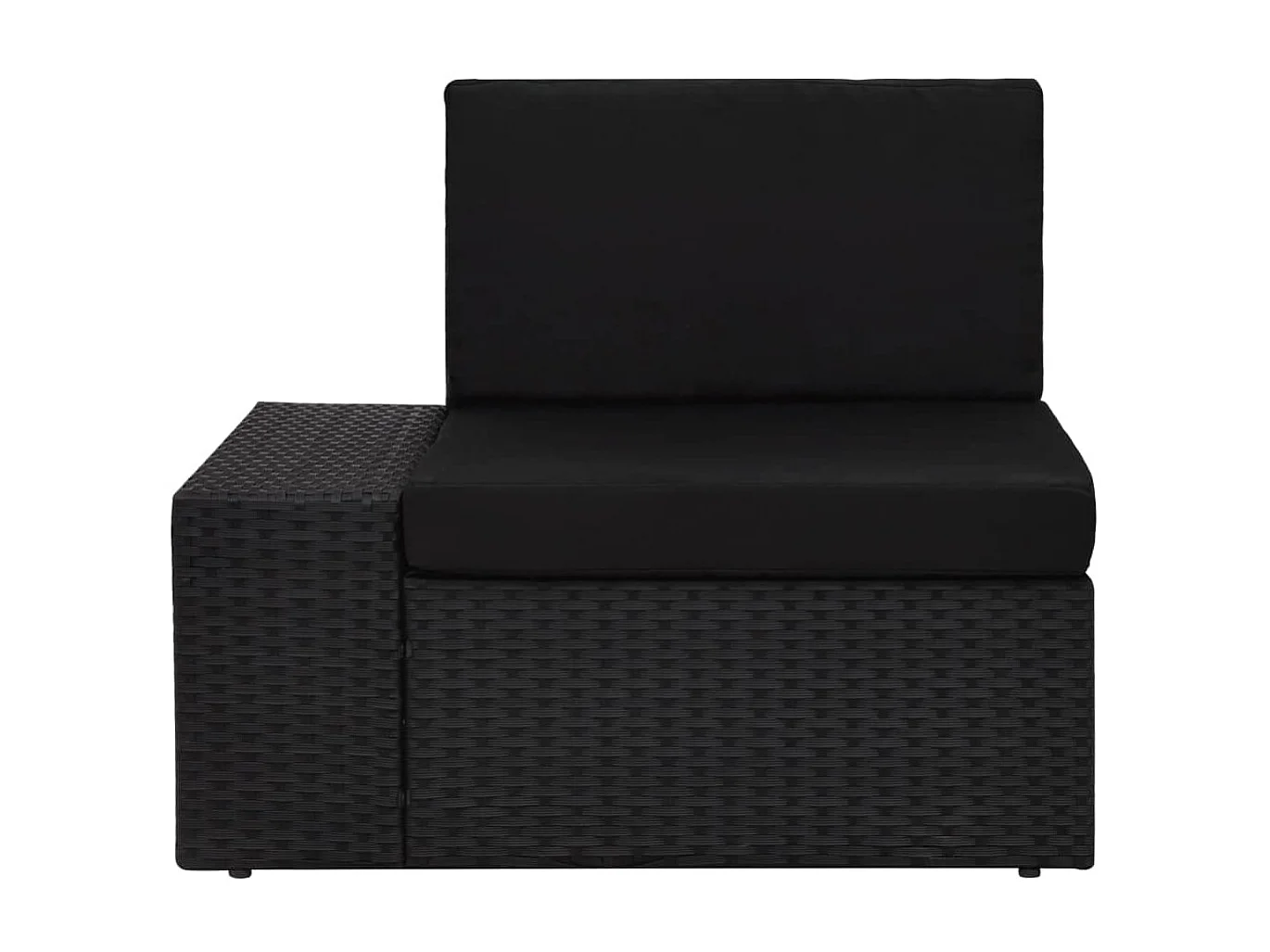 Salon de jardin 4 pcs Résine tressée Noir 2