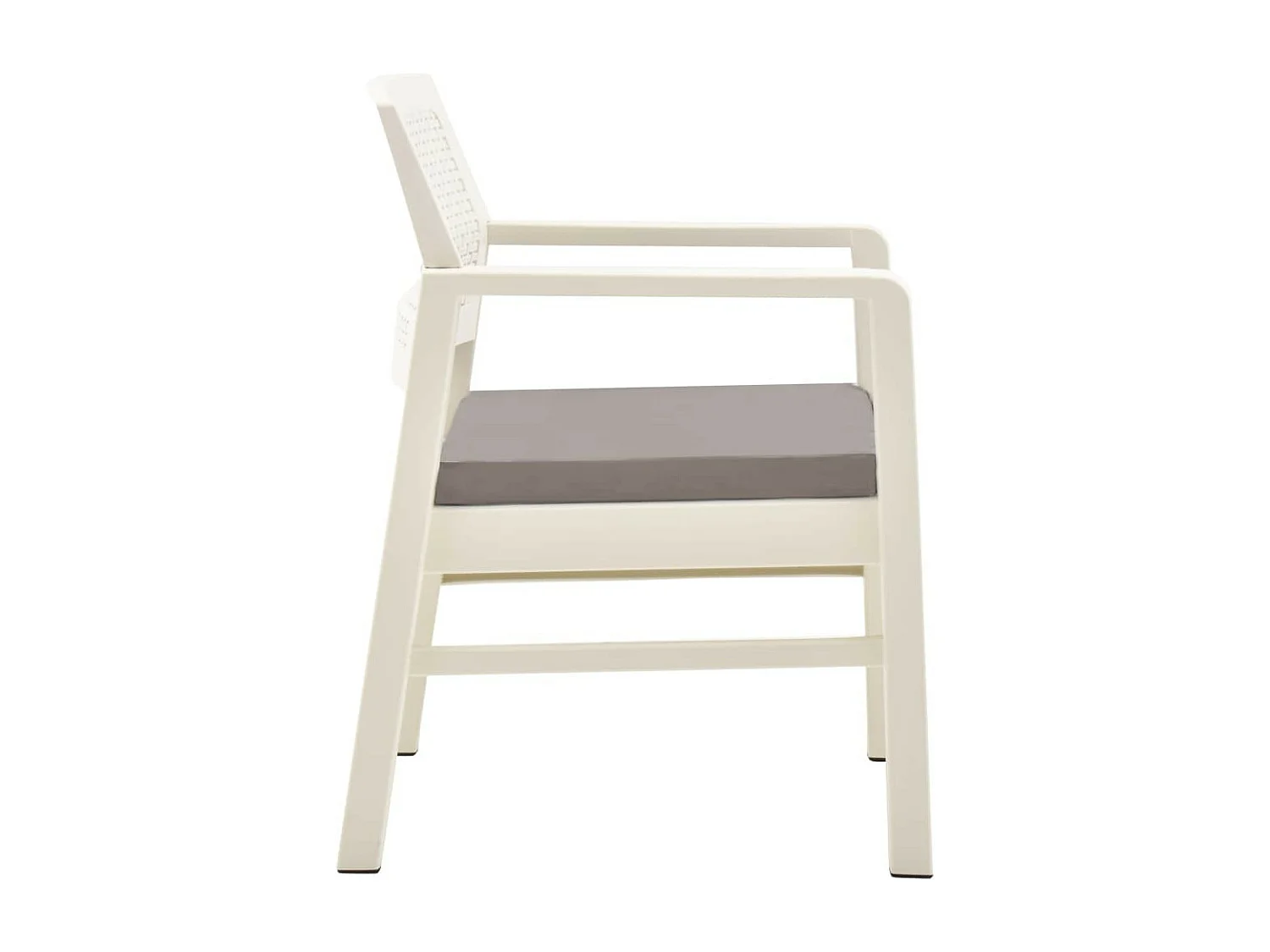 Salon de jardin 3 pcs Plastique Blanc 2