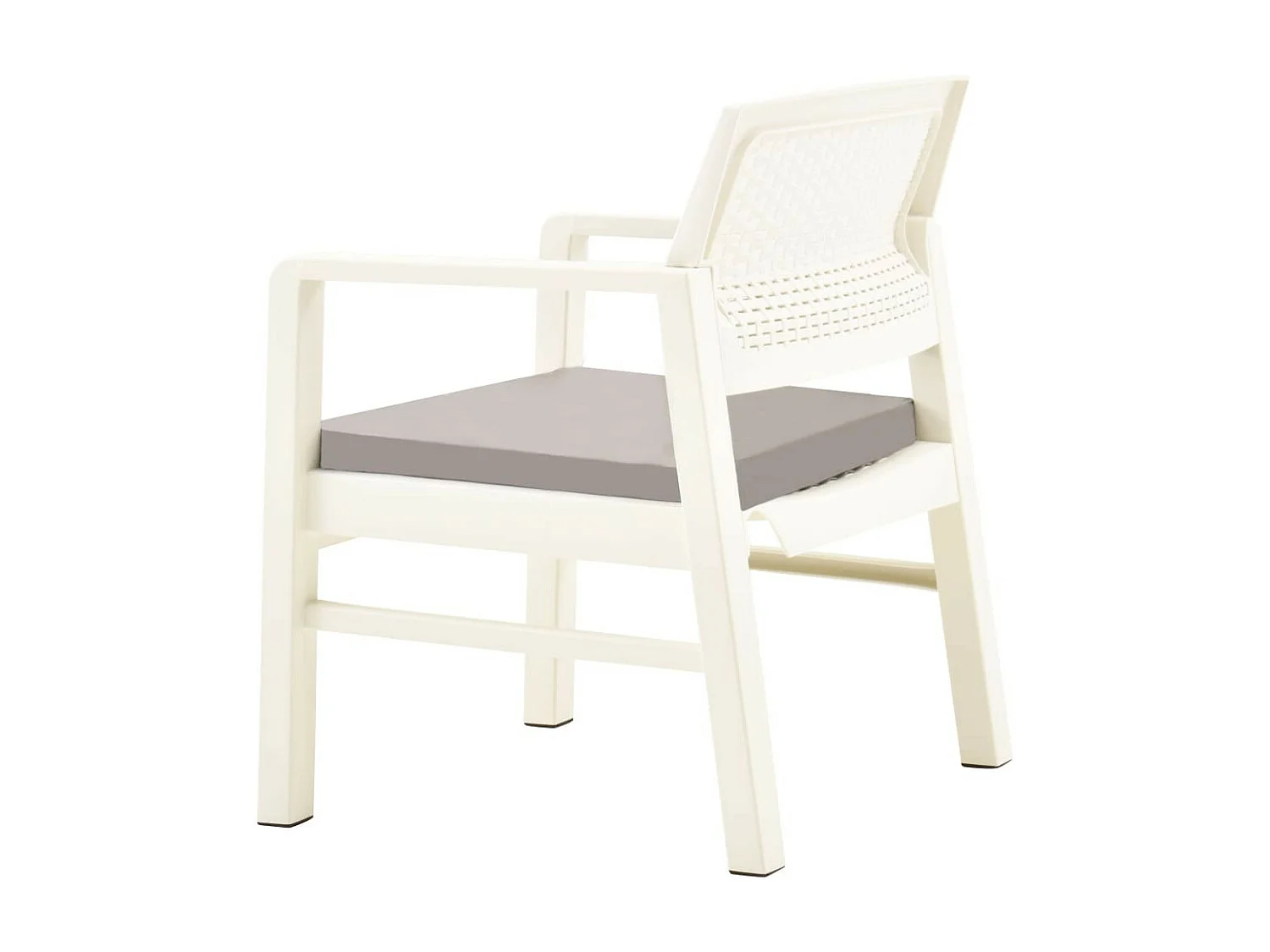 Salon de jardin 3 pcs Plastique Blanc 2