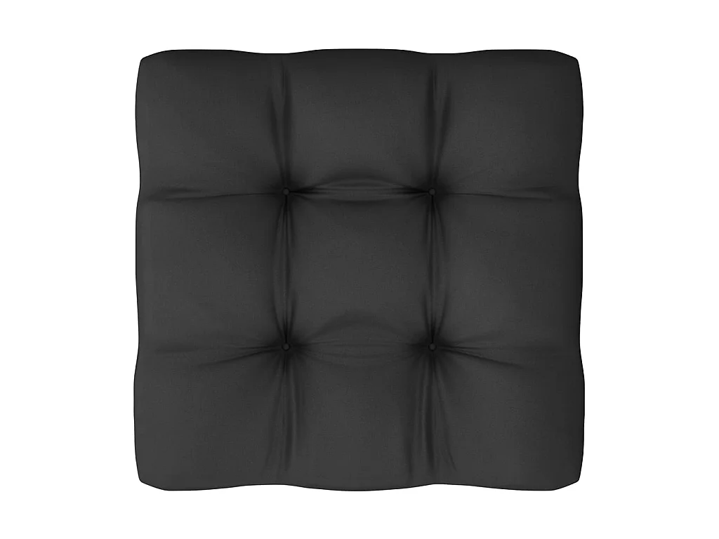 Juego de muebles de jardín 3 pzas y cojines madera pino maciza Blanco