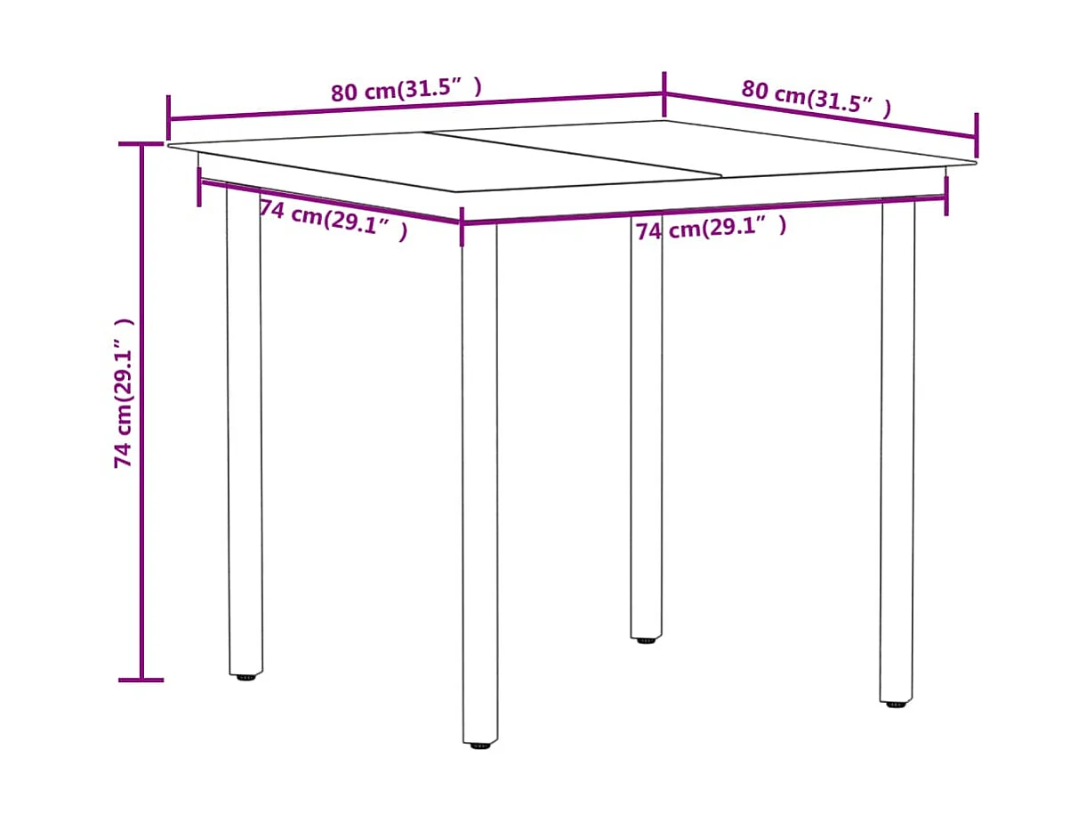 Ensemble de salle à manger de jardin 3 pcs Noir 2