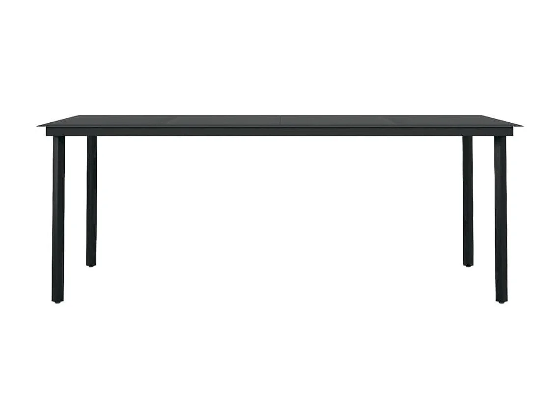 Ensemble de salle à manger de jardin 9 pcs Noir 2