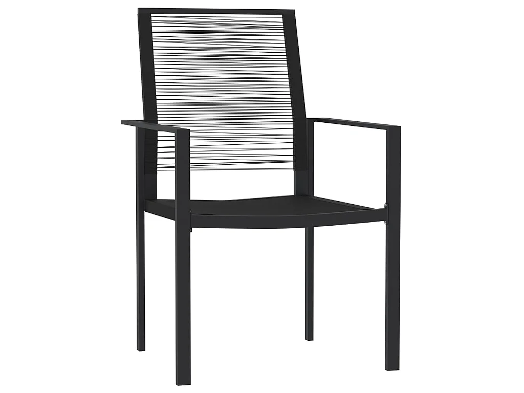 Ensemble de salle à manger de jardin 9 pcs Noir 2