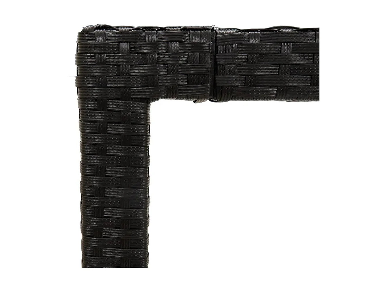 Salon d'extérieur 9 pcs avec coussins Résine tressée Noir