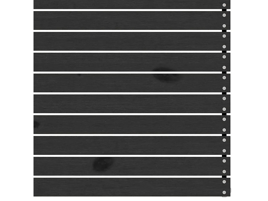 Canapé d'angle de jardin Noir Bois de pin massif