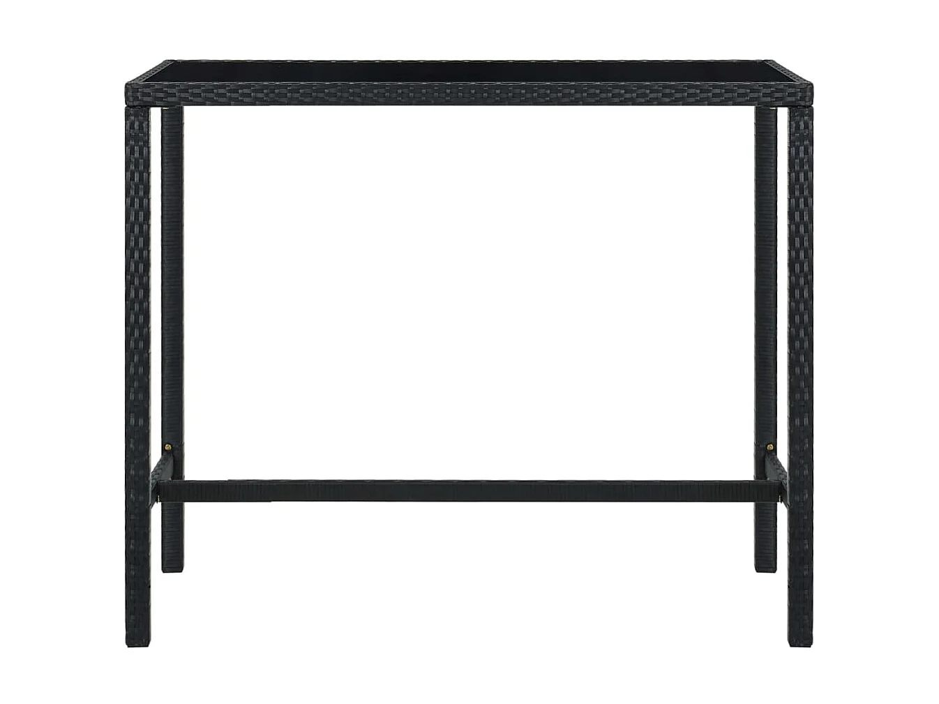 Ensemble de bar de jardin 5 pcs et coussins Résine tressée Noir 9