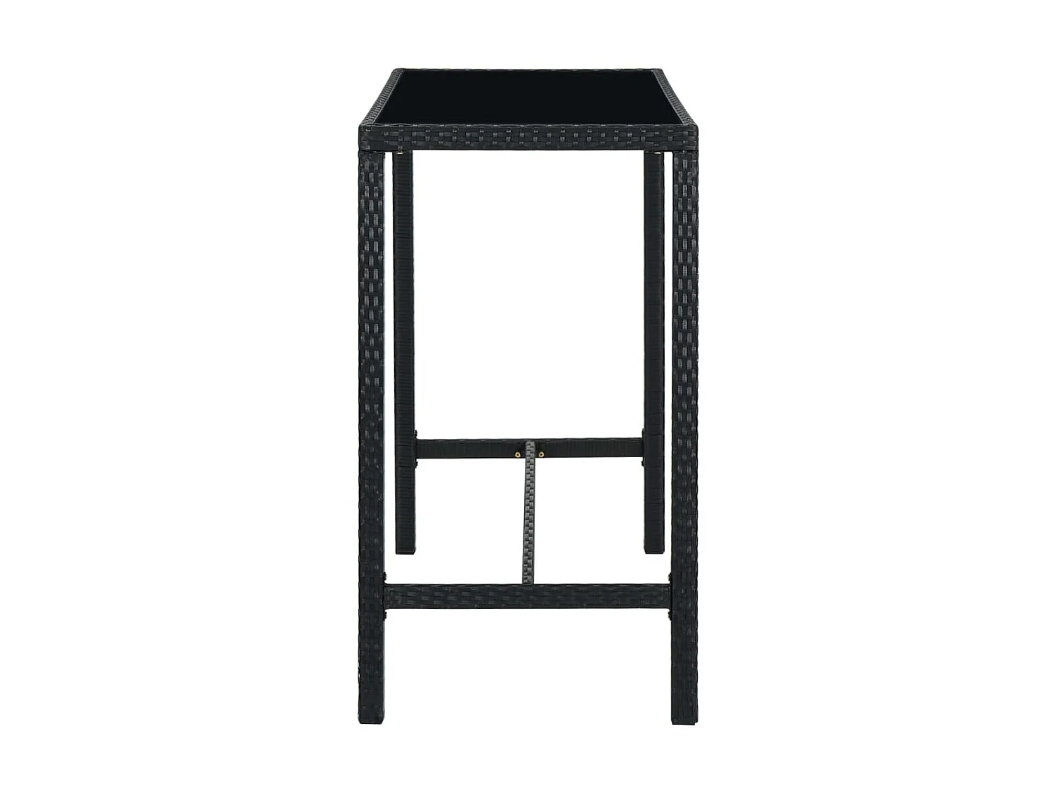 Ensemble de bar de jardin 5 pcs et coussins Résine tressée Noir 9