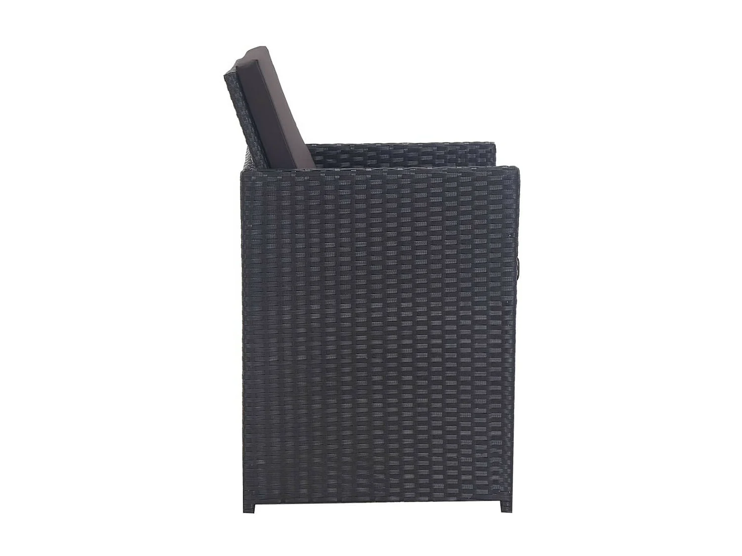 Salon de jardin 9 pcs avec coussins Résine tressée Noir 36