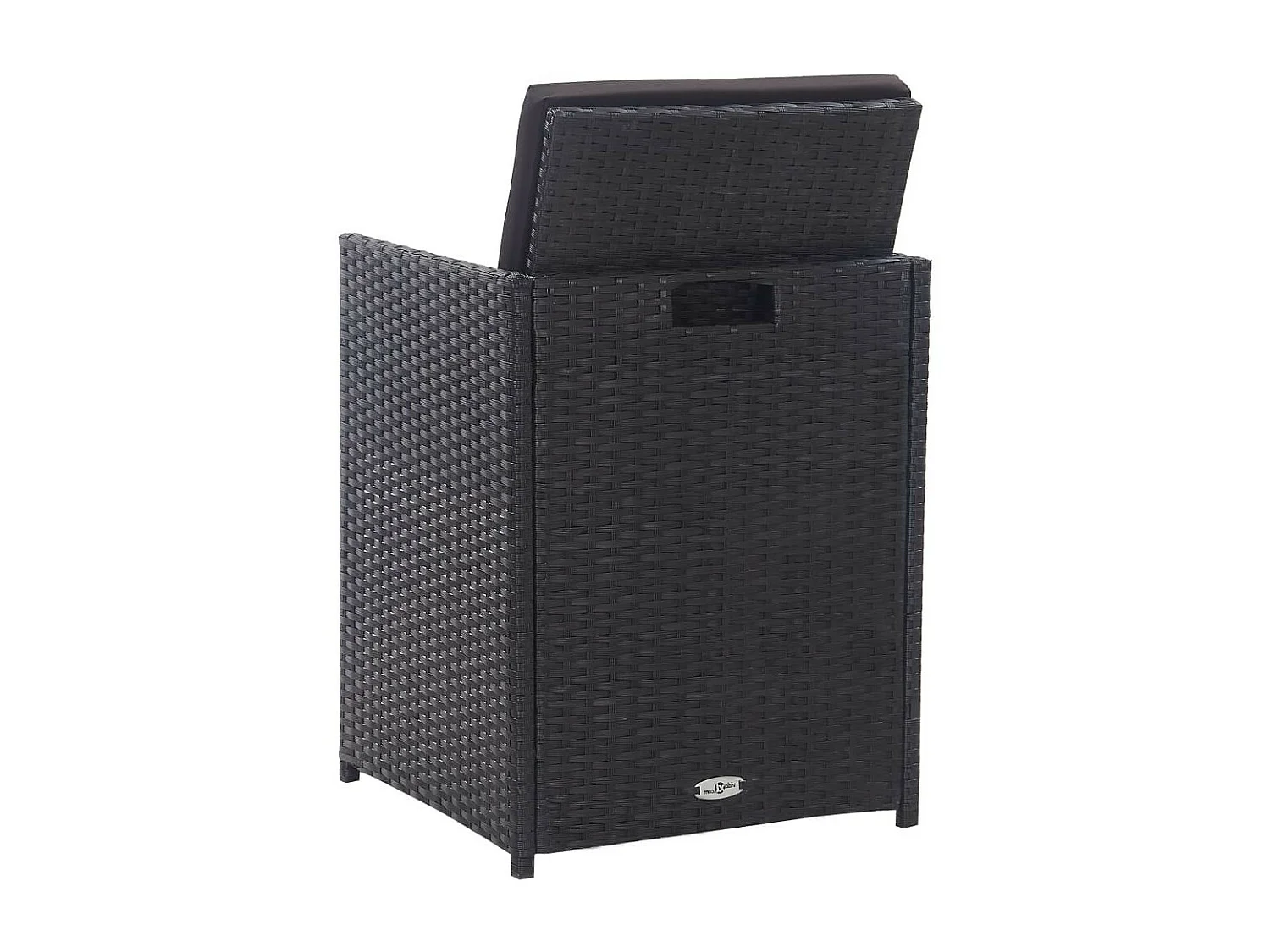 Salon de jardin 9 pcs avec coussins Résine tressée Noir 36