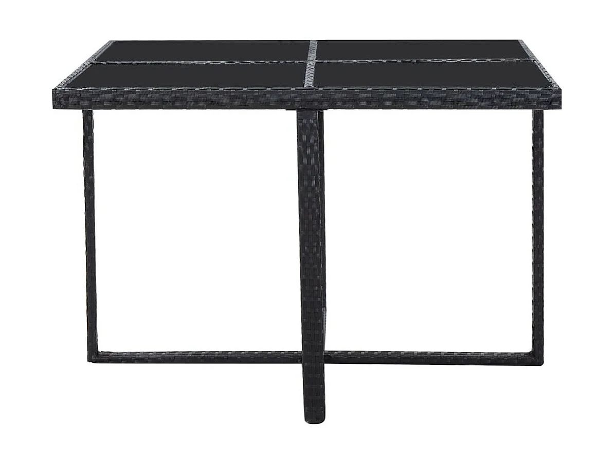 Salon de jardin 9 pcs avec coussins Résine tressée Noir 36