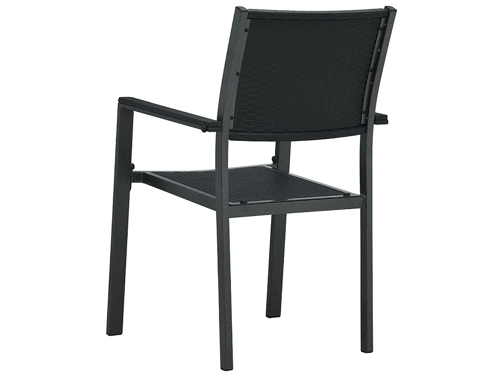 Ensemble de salle à manger de jardin 3 pcs Noir 16