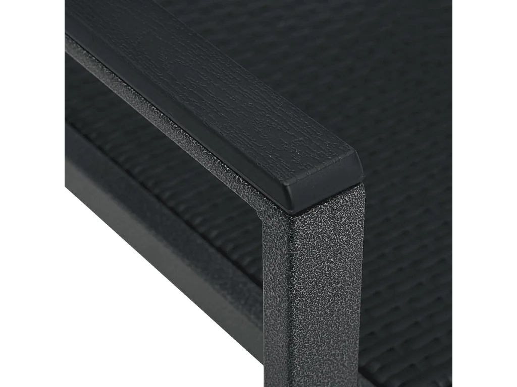 Ensemble de salle à manger de jardin 3 pcs Noir 16