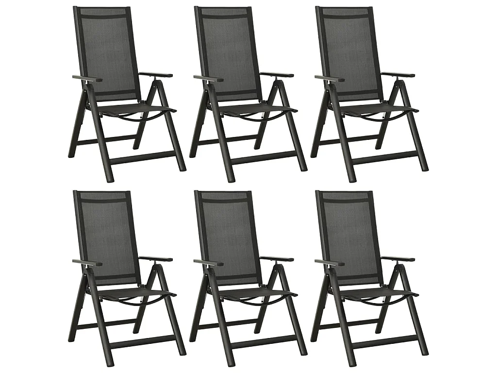 Ensemble de salle à manger de jardin 7 pcs Aluminium Anthracite