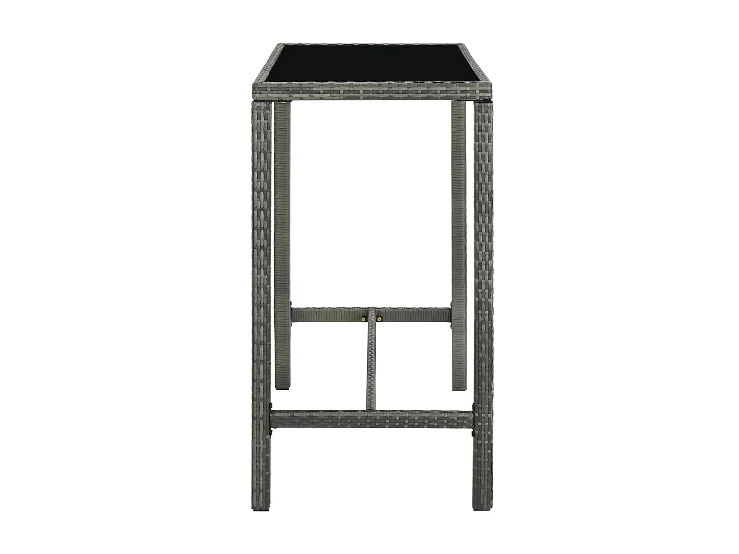 Ensemble de bar de jardin 5 pcs et coussins Résine tressée Gris 7