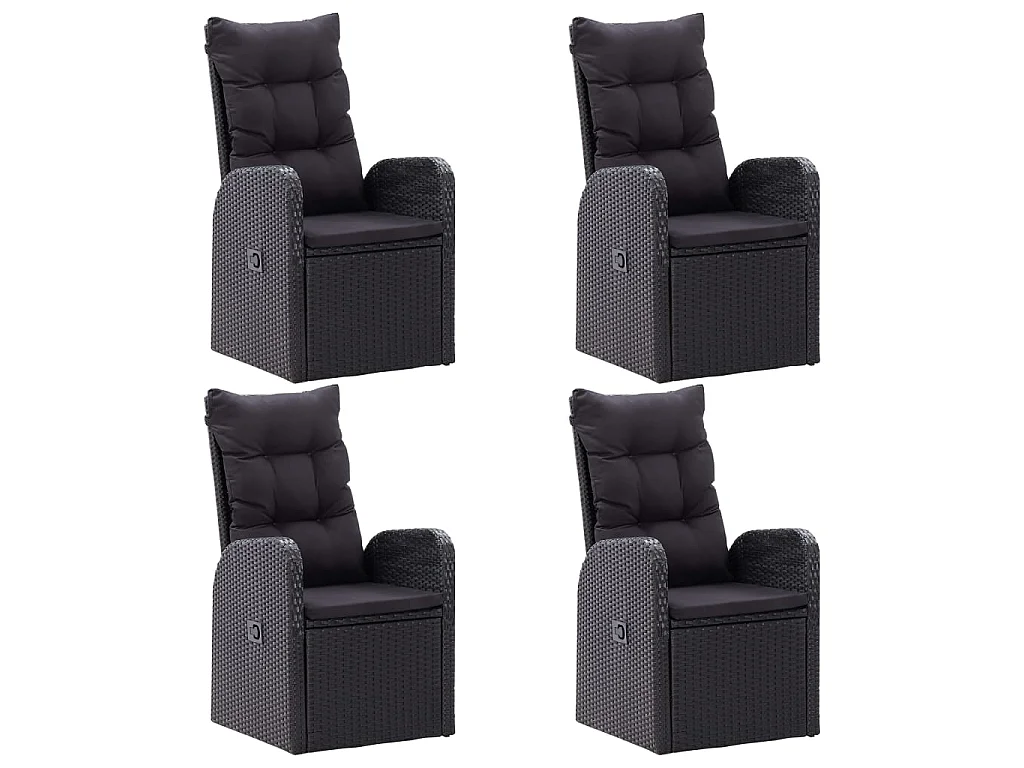 Ensemble de salle à manger de jardin 5 pcs Noir 67