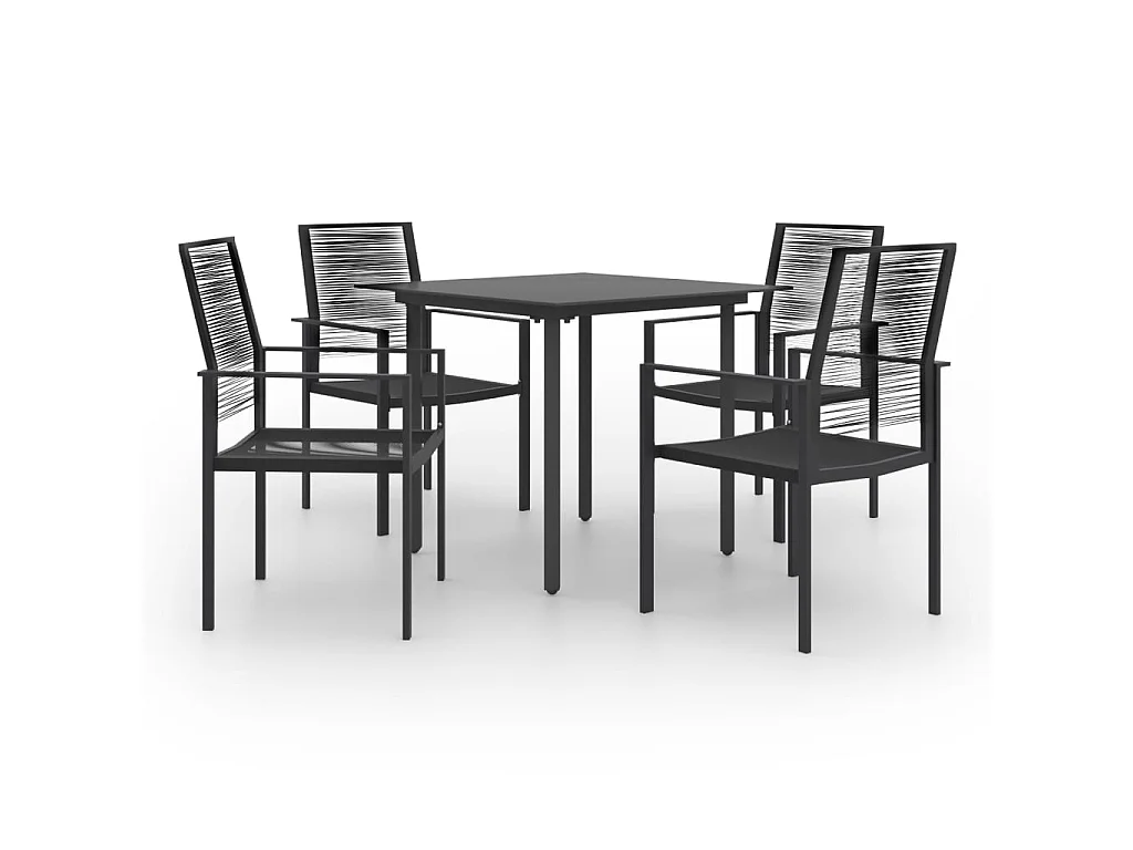 Ensemble de salle à manger de jardin 5 pcs 4