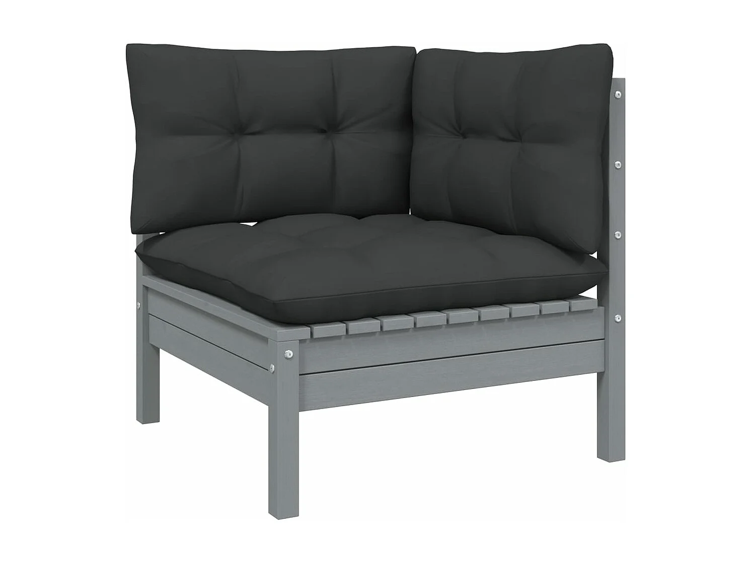 Salon de jardin 6 pcs avec coussins Bois de pin massif 5