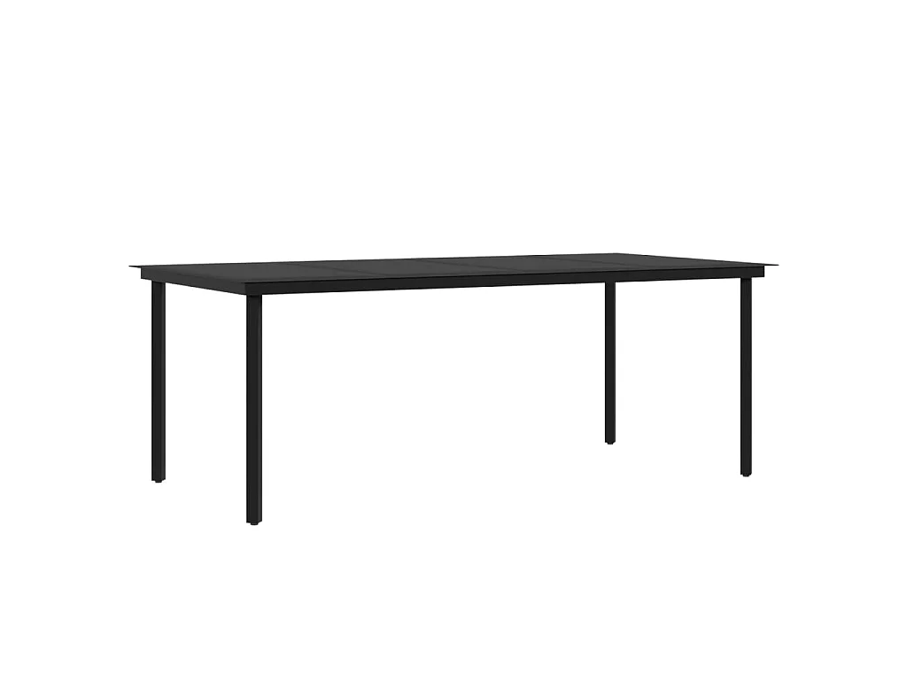 Ensemble à dîner de jardin coussins 9 pcs Résine tressée Verre 6