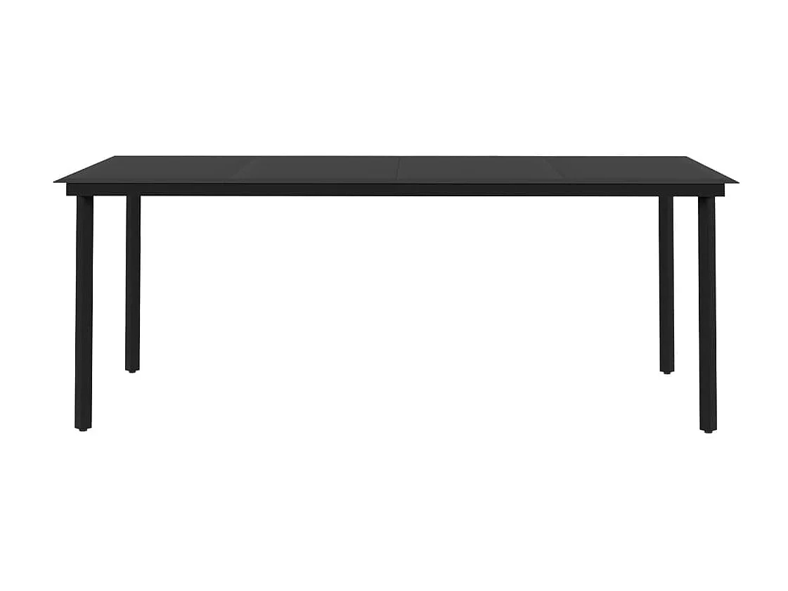 Ensemble à dîner de jardin coussins 9 pcs Résine tressée Verre 6