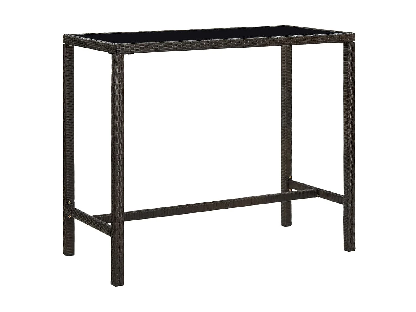 Ensemble de bar de jardin 7 pcs Résine tressée Marron