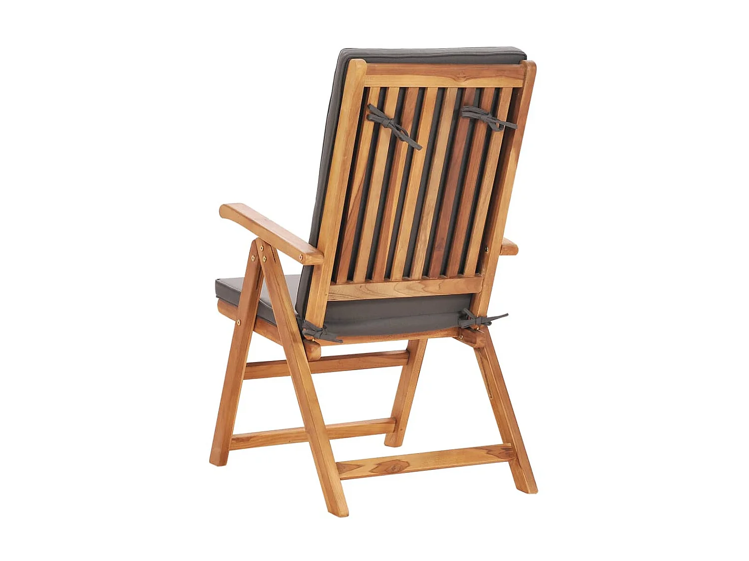 Salon de jardin 7 pcs avec coussins Bois de teck massif Gris