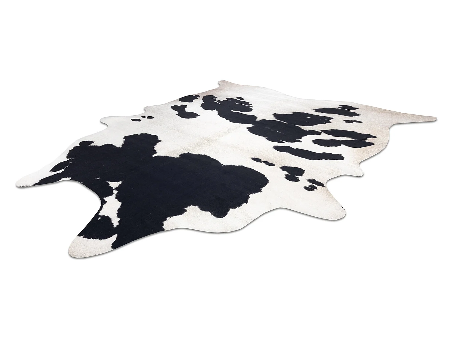 Tapijt Kunstleer Imitatie rundleer , G5069-1 wit-zwart leer 155x195 cm