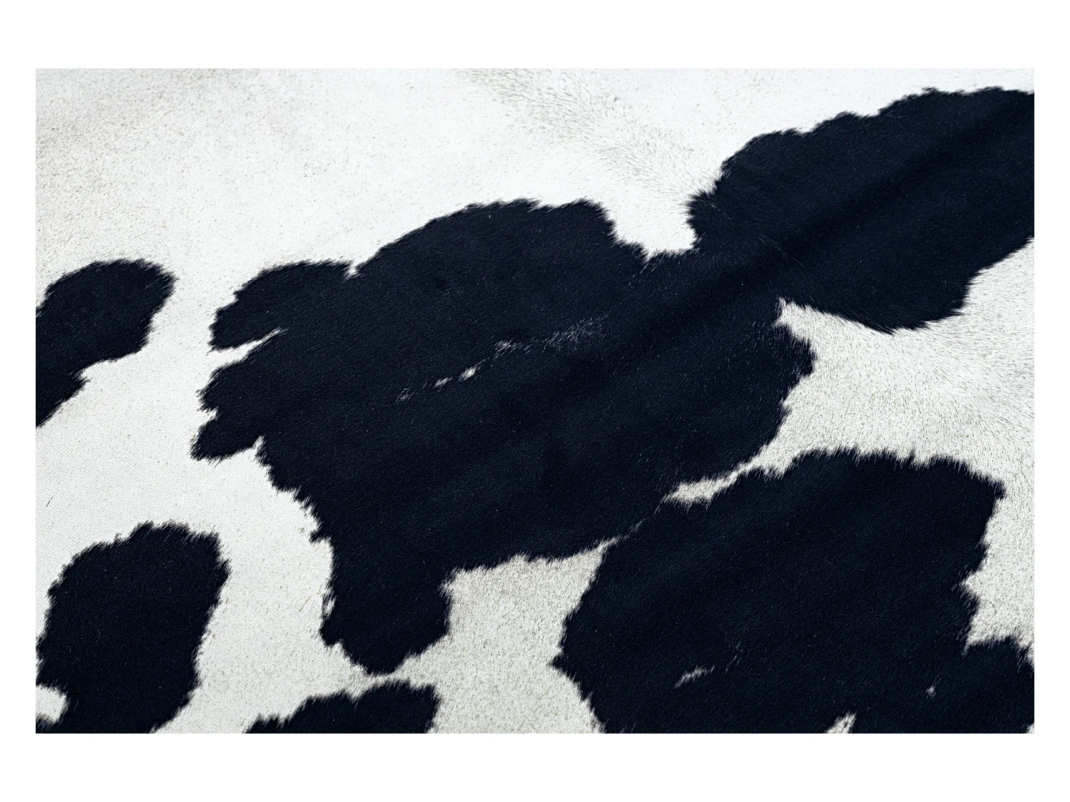 Tapis Imitation Peau de vache, Vache G5069-1, cuir noir blanc 155x195 cm